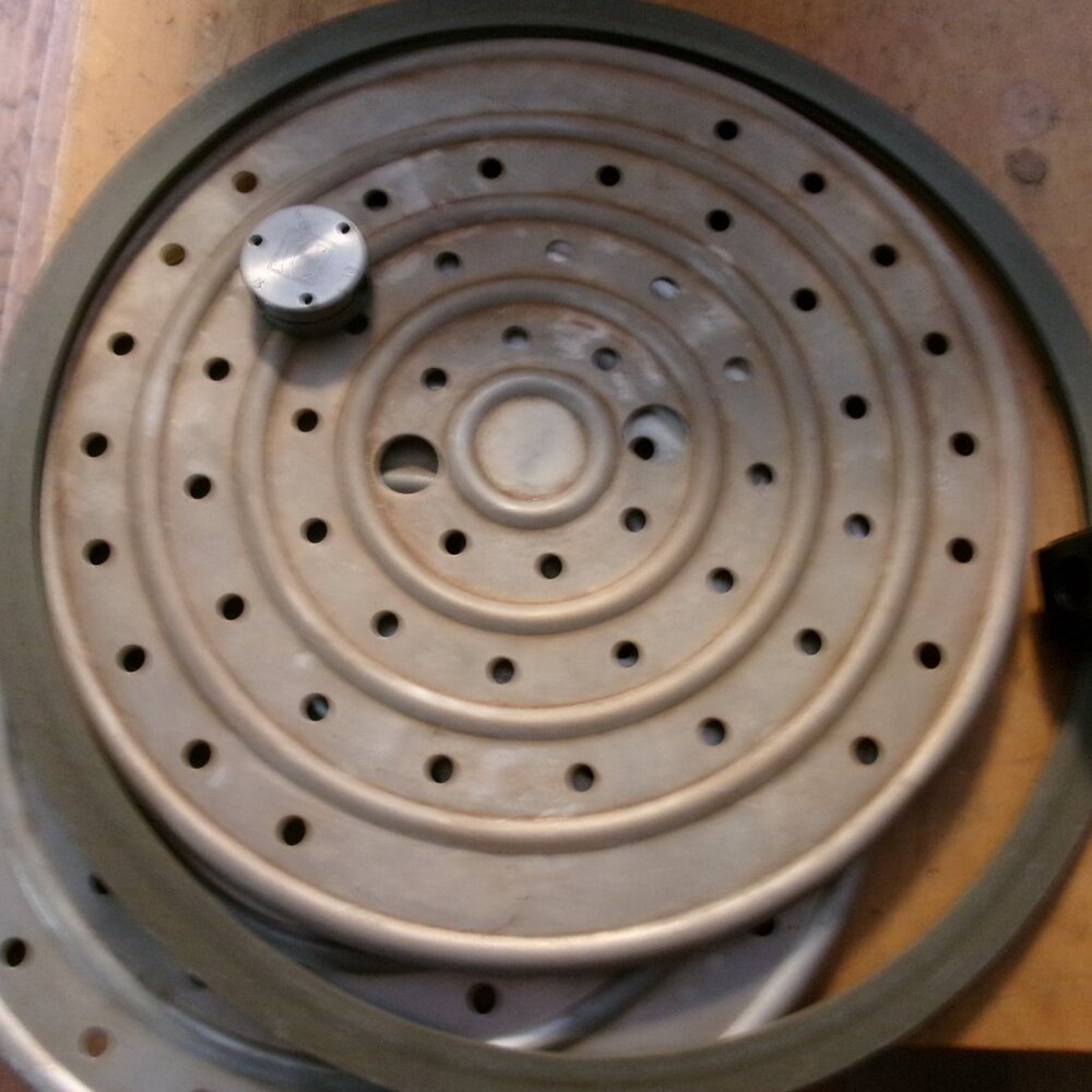 vtg Mirro 22 quart pressure cooke 522 two racks new seal and weight - Picture 6 of 10